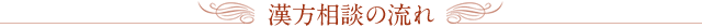 漢方相談の流れ